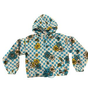 A-LAB‎ Blue and Yellow Floral Hoodie